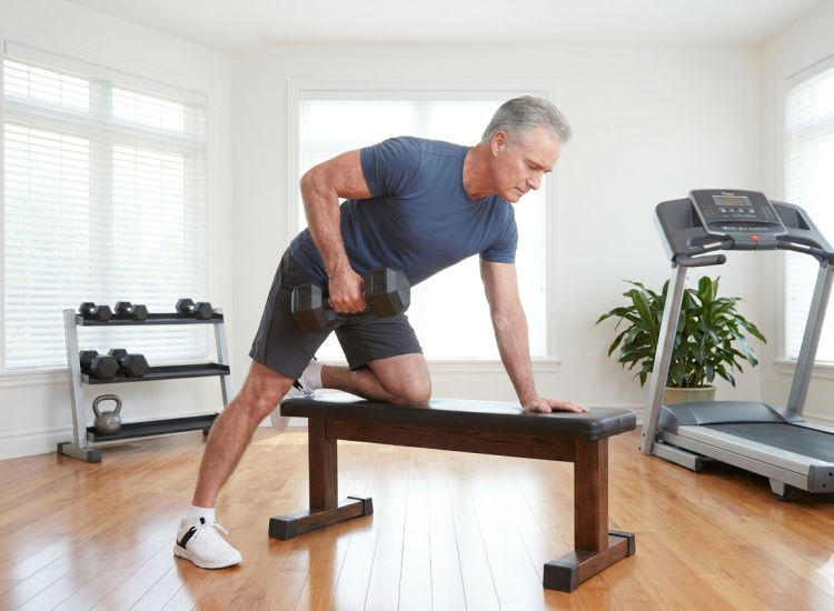 slow controlled bent over dumbbell row Greenwich personal trainer